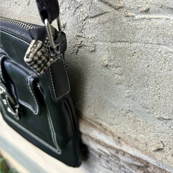 Samsonite Vintage Black Leather Crossbody Bag - Picture 5 of 7